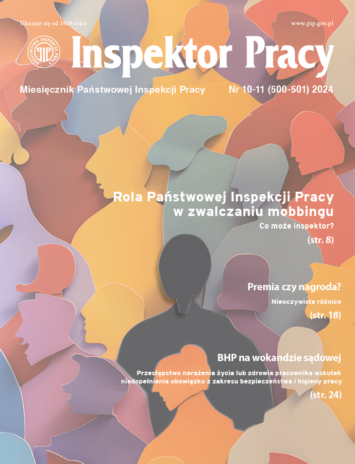 Grafika ilustracyjna: postacie wycięte z kolorowego papieru, a wśród nich ciemnoszara postać