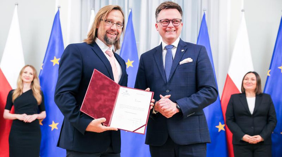 Marcin Stanecki odbiera powołanie od Marszałka Sejmu