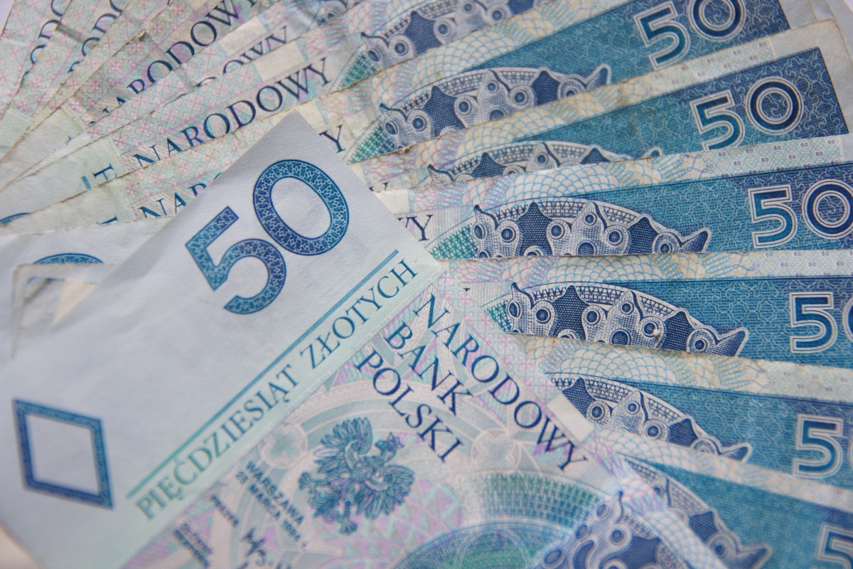 Zdjęcie ilustarcyjne: banknoty 50 zlotowe ułożone w wachlarz