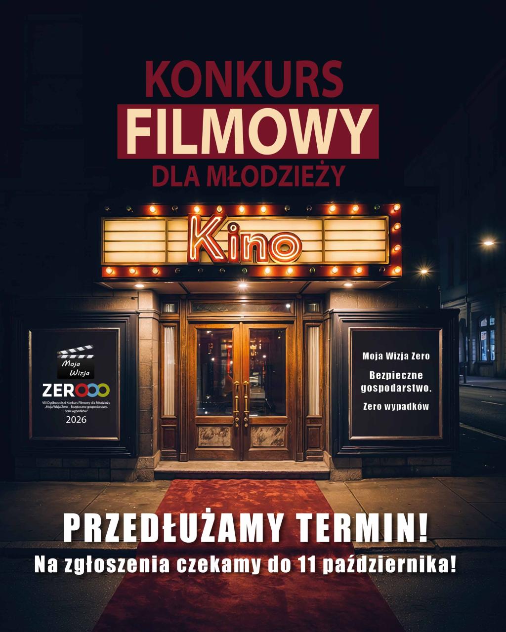 Plakat konkursu Moja Wizja Zero 2026