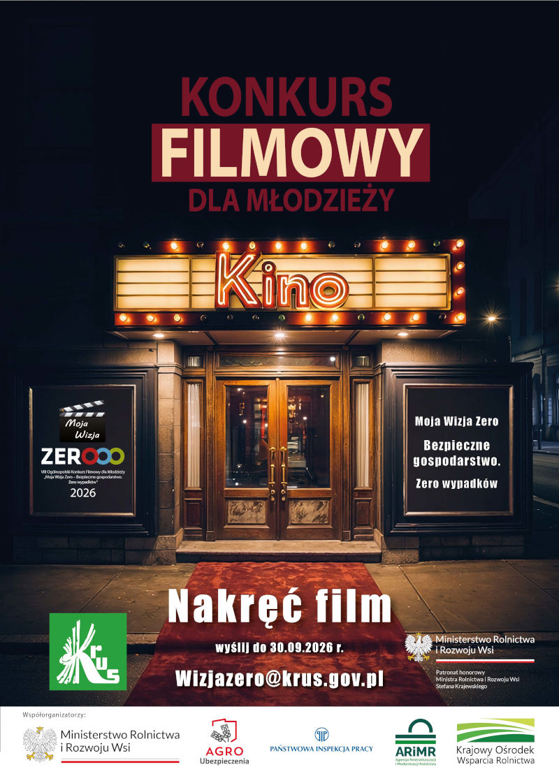 Plakat konkursu Moja Wizja Zero 2026