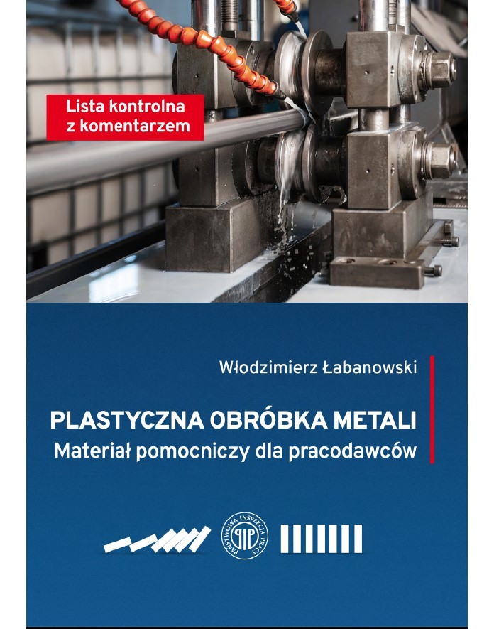 Okładka broszury przedstawiająca maszynę do plastycznej obróbki metalu